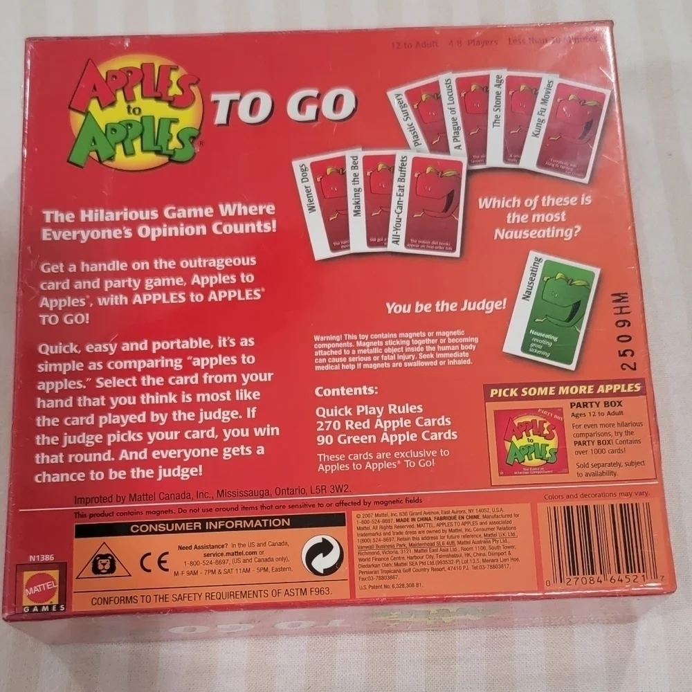 Apples To Apples Game NWT